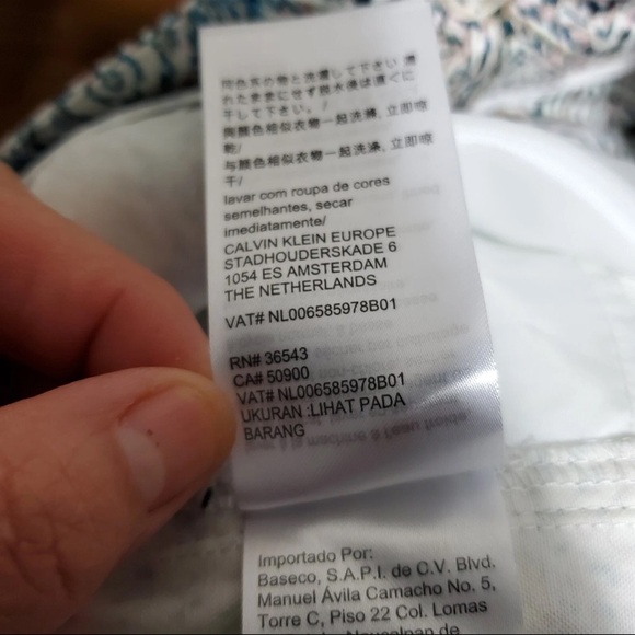 New Calvin Klein Women's High Waist Shorts - Black, Blue, and White - Picture 5 of 9